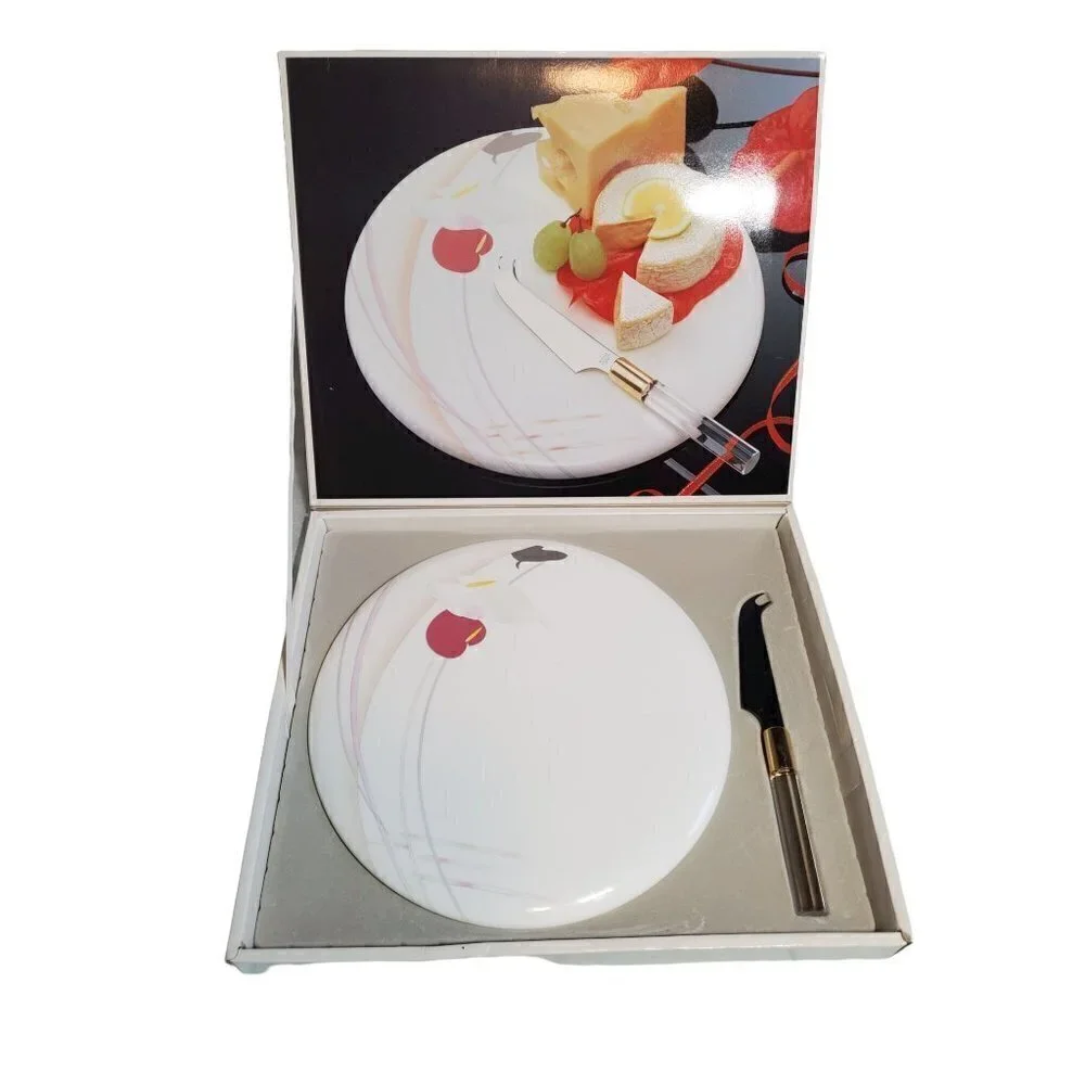 Mikasa Cheese China Platter with Knife